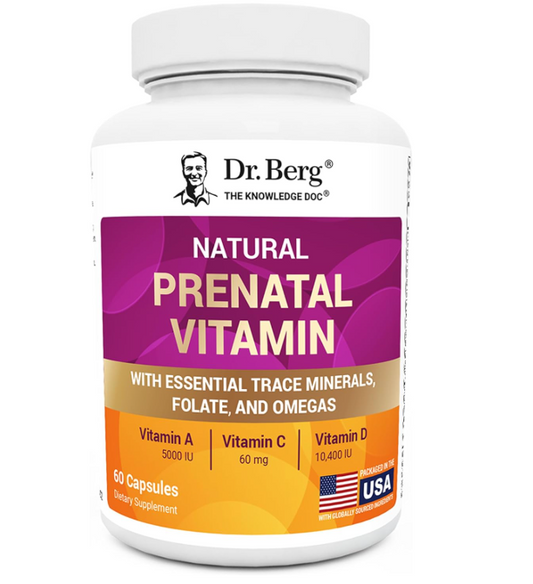 Dr. Berg Natural Prenatal Multivitamins with Superfood Extracts - 60 Capsules