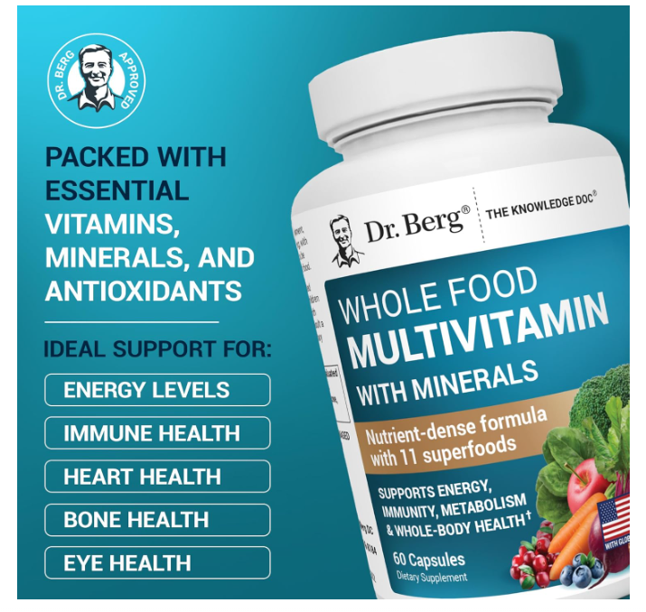 Dr. Berg Whole Food Multivitamin with Minerals - 60 Capsules