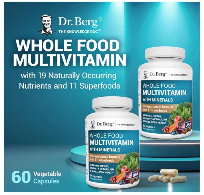 Dr. Berg Whole Food Multivitamin with Minerals - 60 Capsules