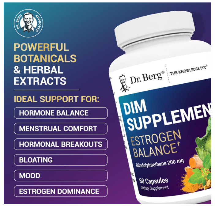 Dr. Berg DIM Supplement Estrogen Balance - 60 Capsules