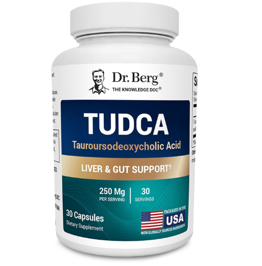Dr. Berg TUDCA - 250 mg of Tauroursodeoxycholic Acid - 30 Vegetable Capsules