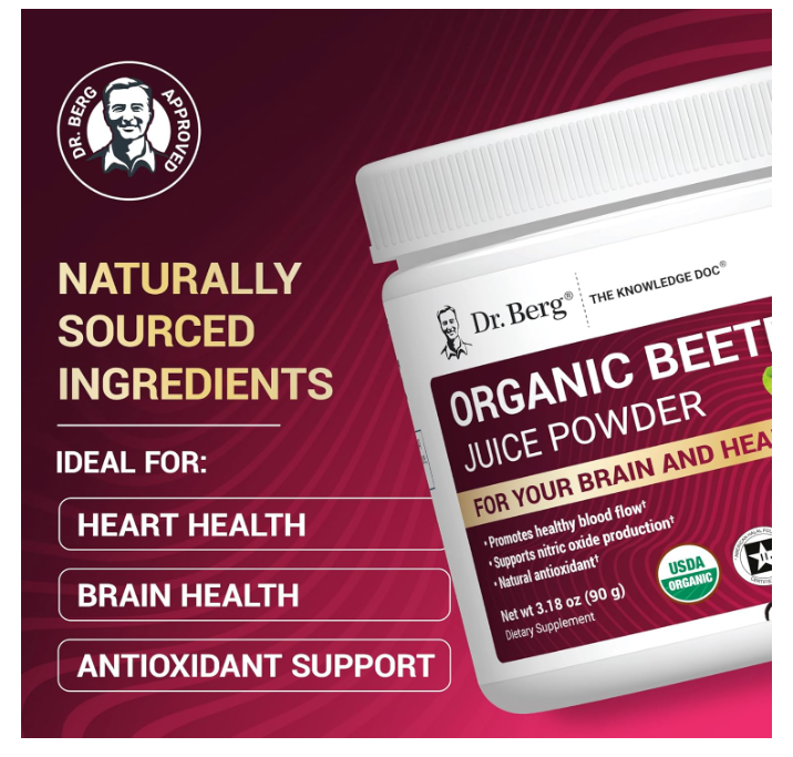 Dr. Berg Raw Organic Beetroot Juice Powder