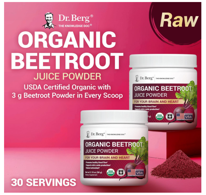 Dr. Berg Raw Organic Beetroot Juice Powder