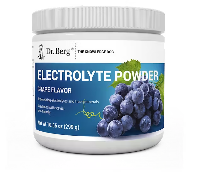 Dr. Berg Electrolyte Powder Grapes 50Servings (Expiration Date Decem drberg.ph