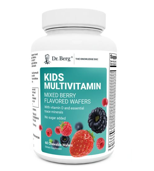 Dr. Berg Kids Chewable Multivitamin - Mixed Berry Flavor 60-Wafers