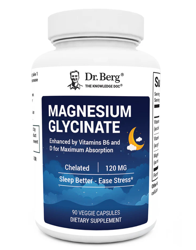 Dr. Berg Magnesium Glycinate with Vitamin D B6 & Zinc - 90 Capsules