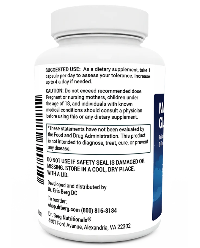 Dr. Berg Magnesium Glycinate with Vitamin D B6 & Zinc - 90 Capsules