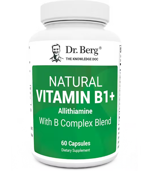 Dr. Berg Natural Vitamin B1+ Allithiamine with B Complex Blend - 60 Capsules