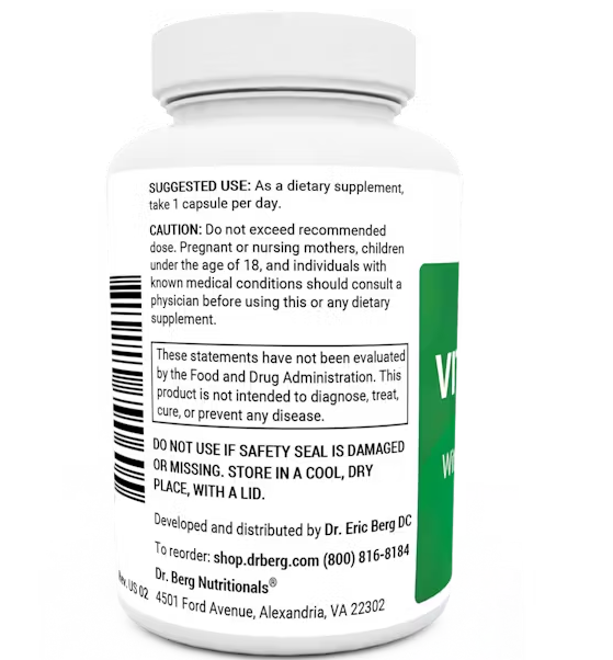 Dr. Berg Natural Vitamin B1+ Allithiamine with B Complex Blend - 60 Capsules