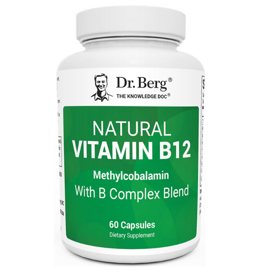 Dr. Berg Natural Vitamin B12 - 1000 mcg Methylcobalamin - 60 Capsules