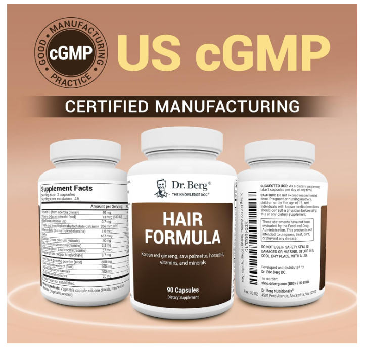 Dr. Berg Hair Formula - 90 Capsules