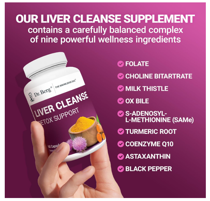 Dr. Berg Liver Cleanse Detox Support - Vegetable Capsules