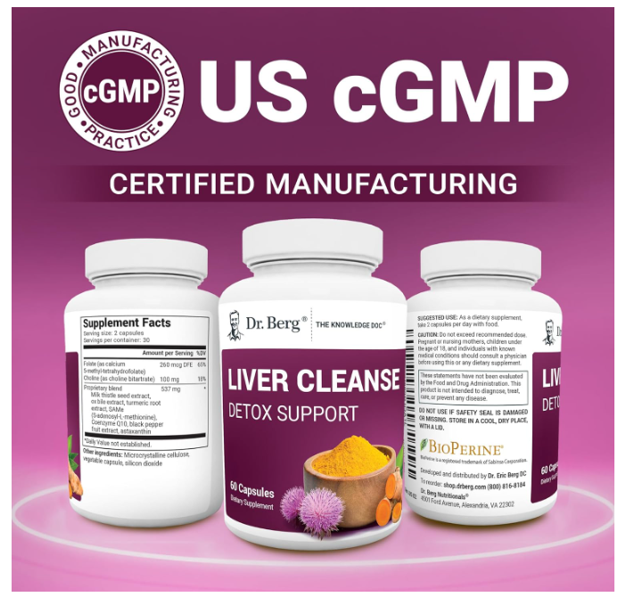 Dr. Berg Liver Cleanse Detox Support - Vegetable Capsules