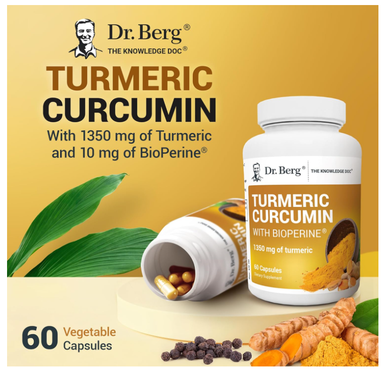 Dr. Berg Turmeric Curcumin with BioPerine - 60 Capsules