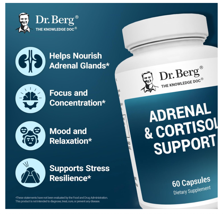 Dr. Berg Adrenal & Cortisol Support - 60 Capsules