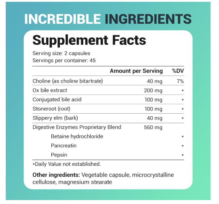 Dr. Berg Gallbladder Formula Extra Strength - 90 Capsules