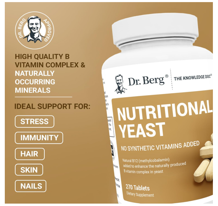 Dr. Berg Nutritional Yeast 270 Tablets (EXP. 05/25)