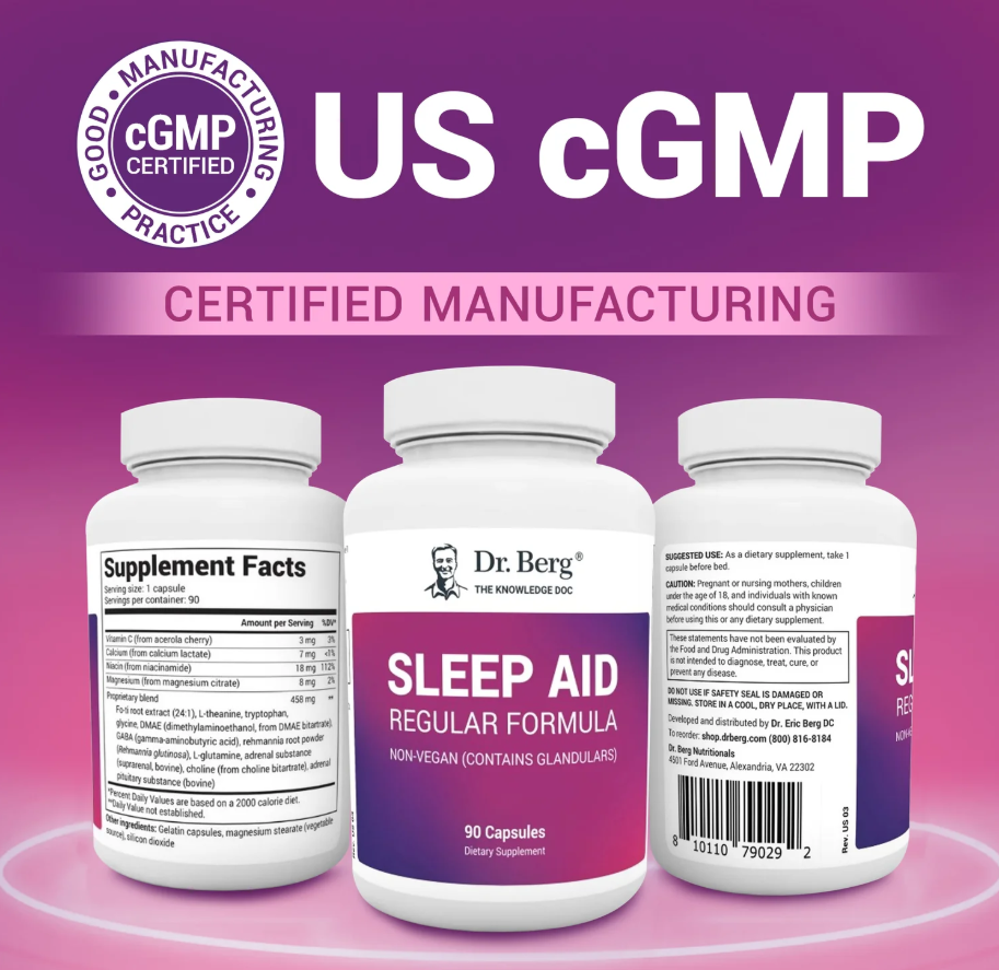 Dr. Berg Sleep Aid Regular Formula - 90 Capsules
