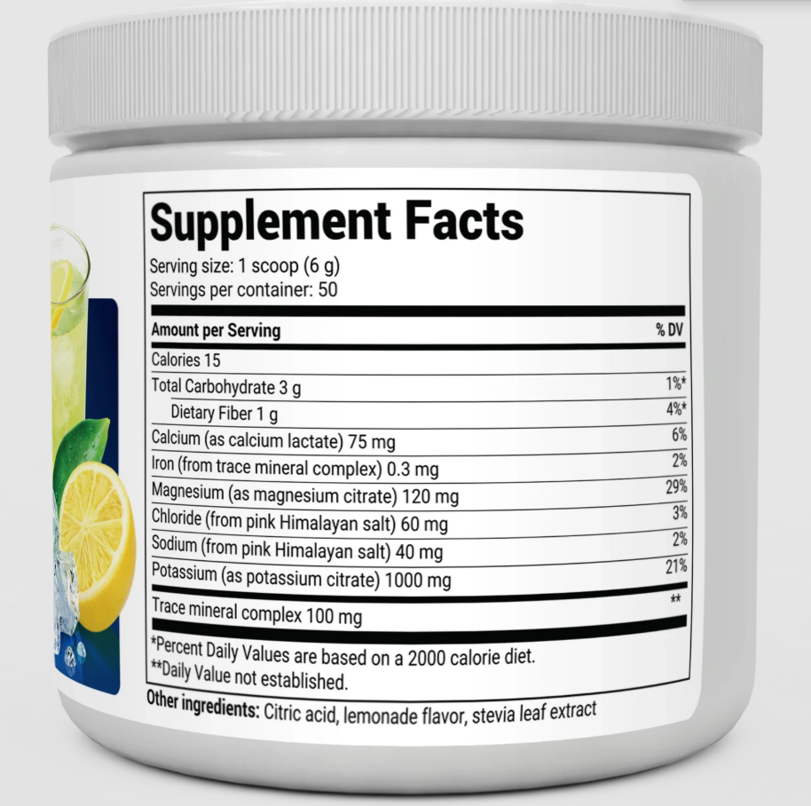 Dr. Berg Electrolyte Powder Lemonade 50-Servings
