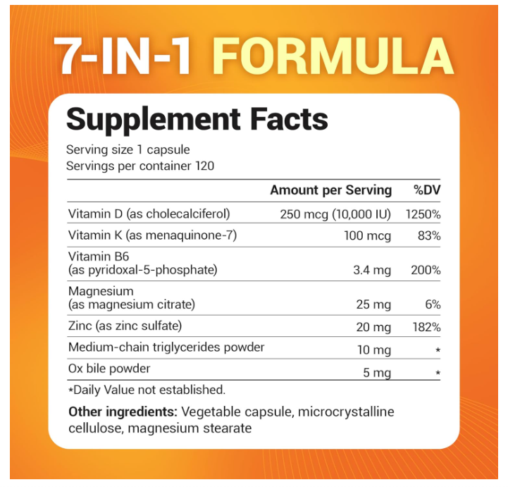 Dr. Berg 10,000 IU Vitamin D3 & K2 - 120 Capsules
