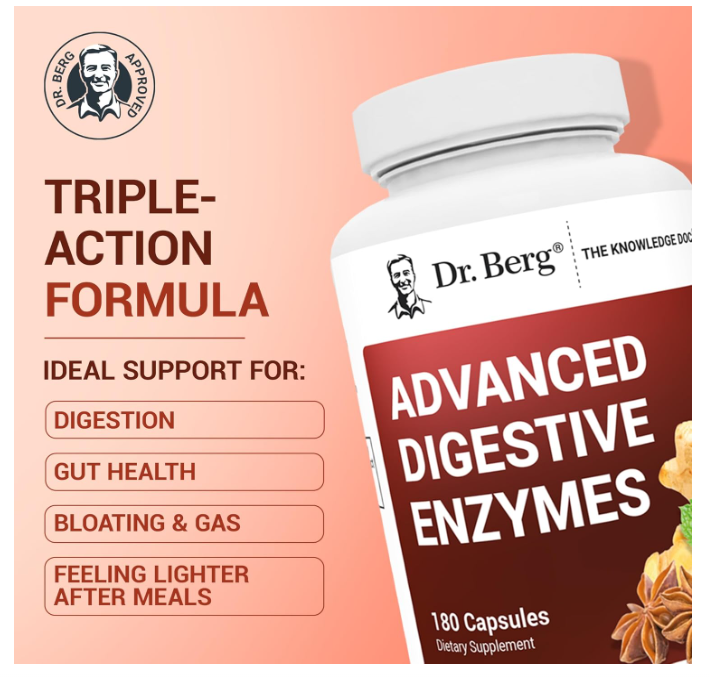 Dr. Berg Advanced Digestive Enzymes - 180 Capsules