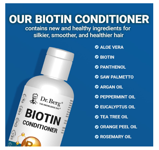 Dr. Berg Biotin Conditioner 236 ML - New and Improved