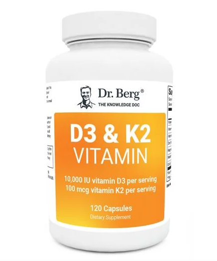 Dr. Berg 10,000 IU Vitamin D3 & K2 120 Capsules
