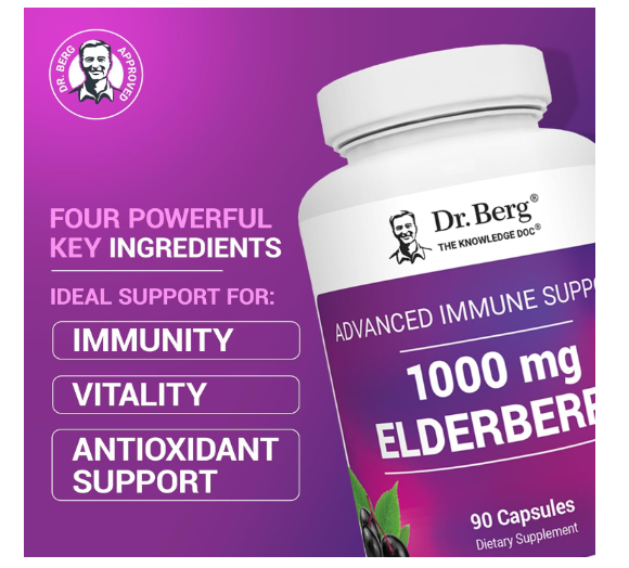 Dr. Berg Advanced Immune Support - Black Elderberry with Camu-Camu - 90 Capsules