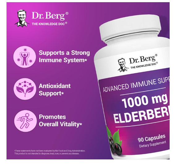 Dr. Berg Advanced Immune Support - Black Elderberry with Camu-Camu - 90 Capsules