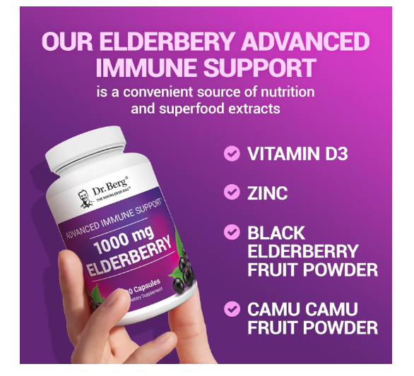 Dr. Berg Advanced Immune Support - Black Elderberry with Camu-Camu - 90 Capsules