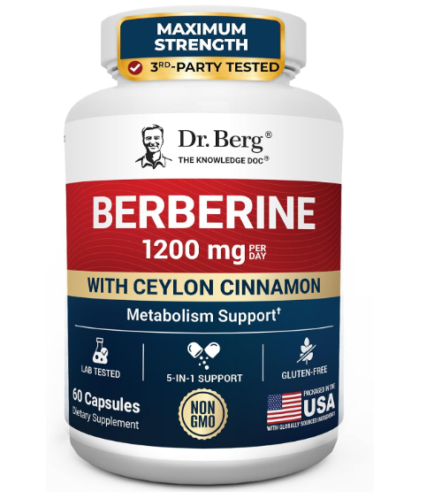 Dr. Berg Berberine with Ceylon Cinnamon - 60 Capsules