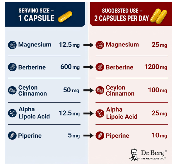 Dr. Berg Berberine with Ceylon Cinnamon - 60 Capsules