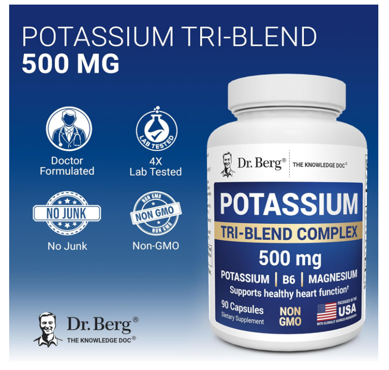 Dr. Berg Potassium Tri-Blend Complex - 90 Capsules