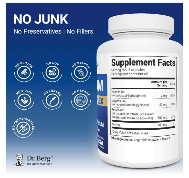 Dr. Berg Potassium Tri-Blend Complex - 90 Capsules