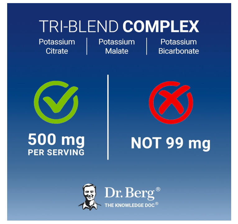 Dr. Berg Potassium Tri-Blend Complex - 90 Capsules