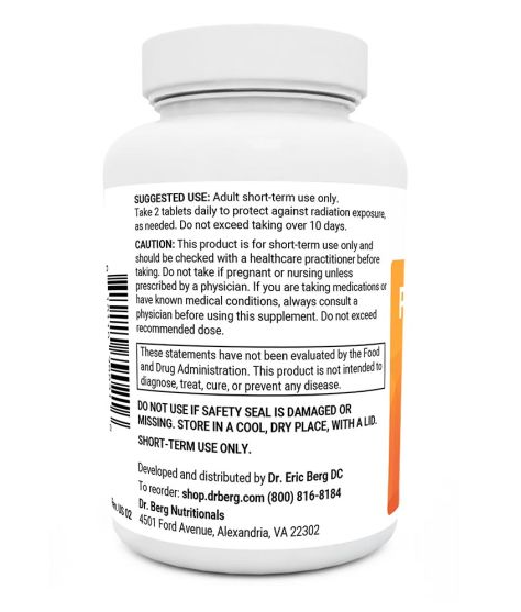 Dr. Berg 85 mg Potassium Iodine 120 Capsules (Expiration Date - July 2024)