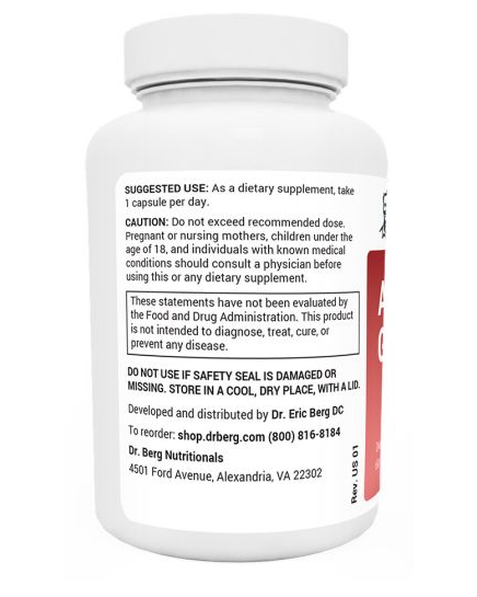 Dr. Berg Adrenal Glandular 60 Capsules (Expiration Date - August 2024)