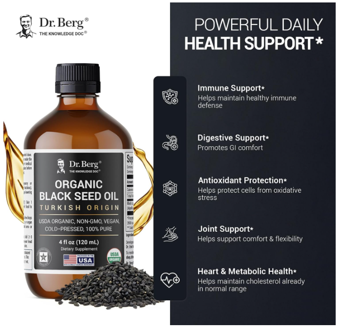 Dr. Berg Organic Black Seed Oil - 120ML
