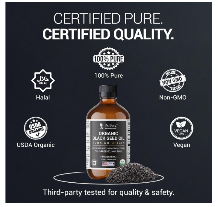 Dr. Berg Organic Black Seed Oil - 120ML