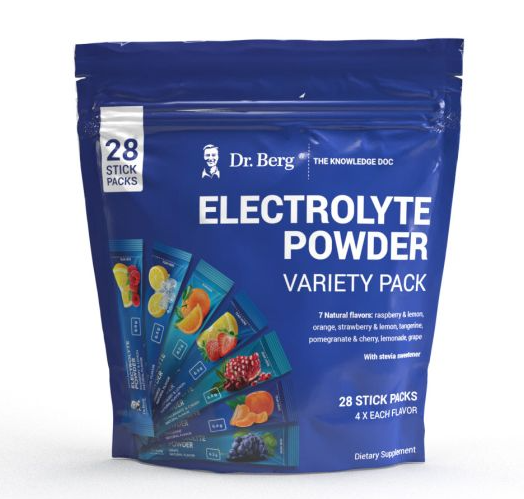 Dr. Berg Electrolyte Powder Variety Pack 7-Flavors 28-Sticks