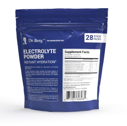 Dr. Berg Electrolyte Powder Variety Pack 7-Flavors 28-Sticks