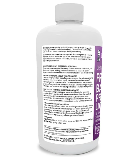 Dr. Berg Friendly Bacteria Probiotic Liquid 32 Servings