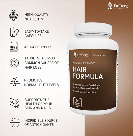 Dr Berg Hair Formula 90 Capsules Drbergph 3051