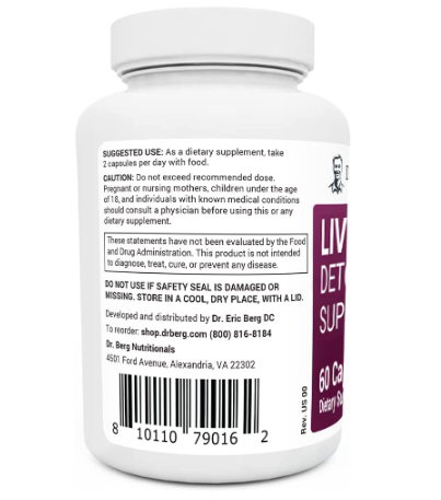 Dr. Berg Liver Cleanse Detox Repair Support 60 Capsules