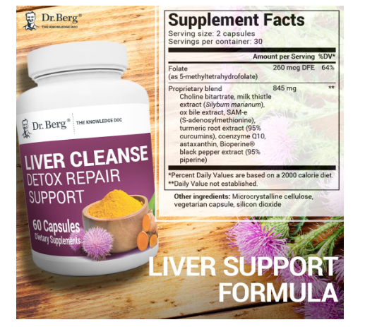 Dr. Berg Liver Cleanse Detox Repair Support 60 Capsules