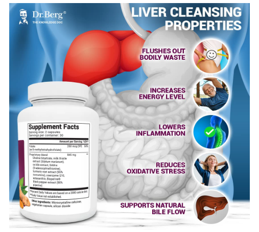 Dr. Berg Liver Cleanse Detox Repair Support 60 Capsules