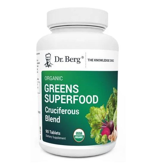 Dr. Berg Greens Superfood - Cruciferous Blend - 250 Tablets