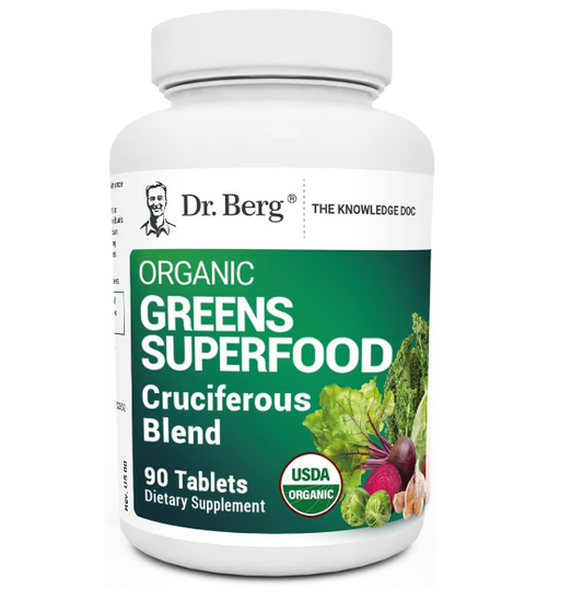 Dr. Berg Organic Greens Superfood - Cruciferous Blend - 90 Capsules