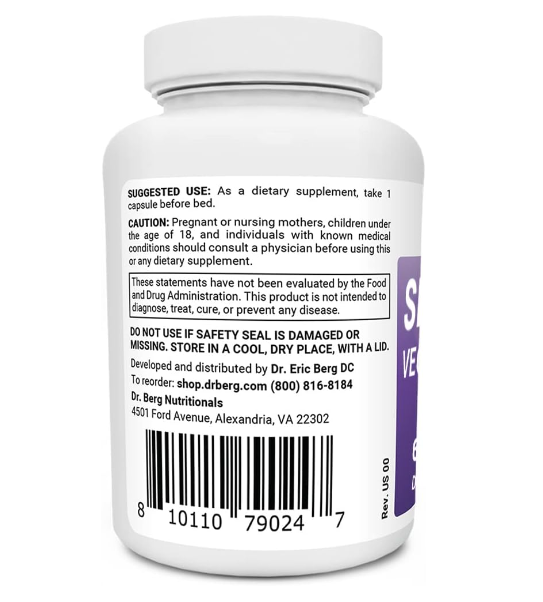 Dr. Berg Sleep Aid Vegan Formula 60 Capsules