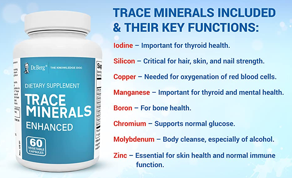 Dr. Berg Trace Minerals Enhanced 60 Capsules